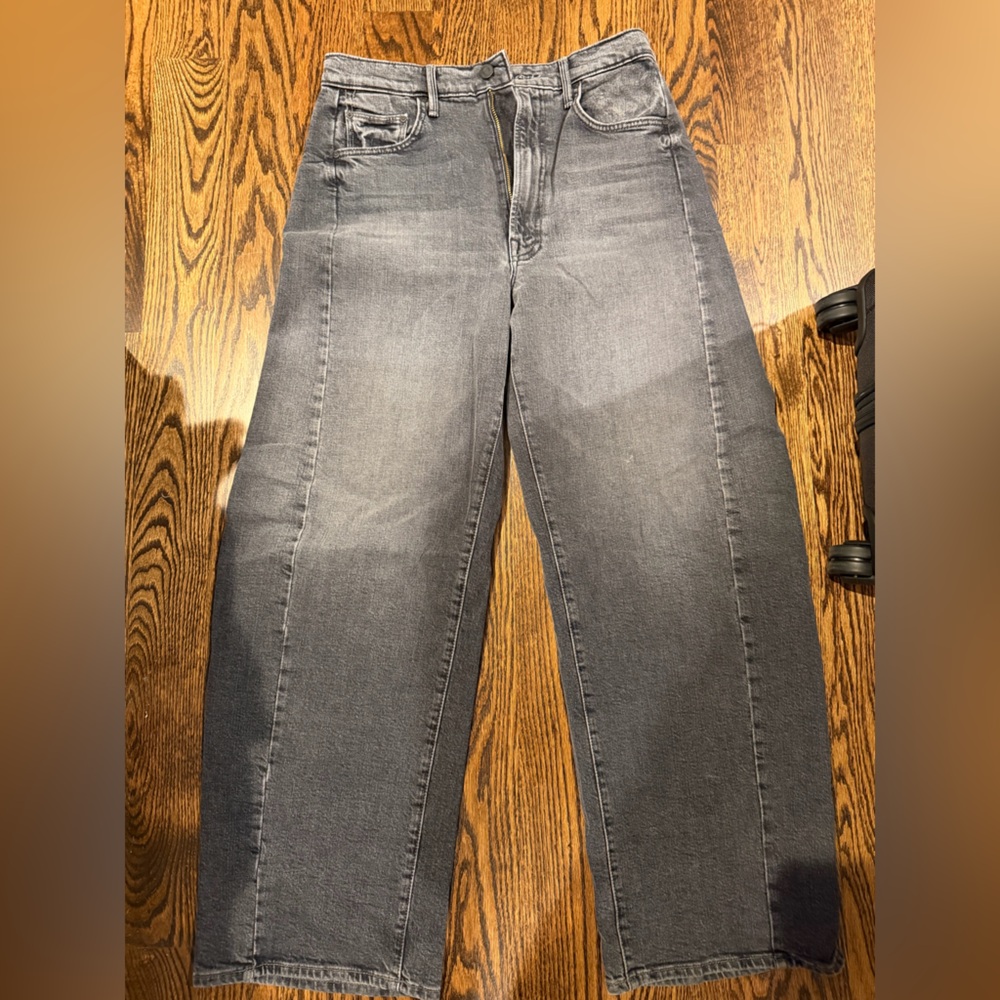 MOTHER Grey Barrel Jeans